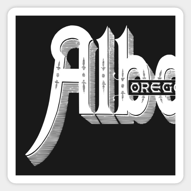 Vintage Albany, OR Sticker by DonDota